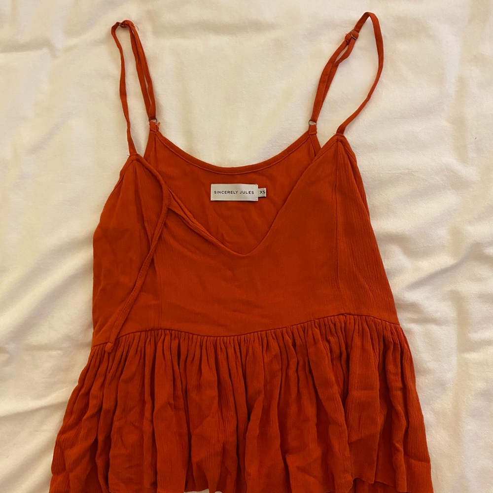 Orange red tank